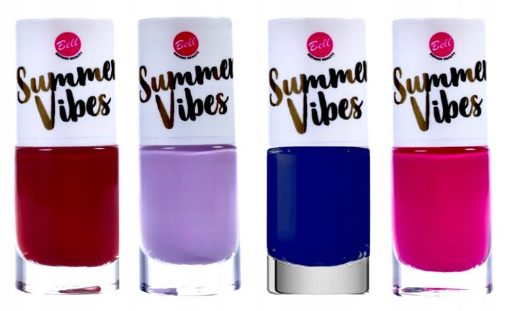 ﻿LAKIERY DO PAZNOKCI TRWAŁY MANICURE ZESTAW 4szt BELL SUMMER VIBES
