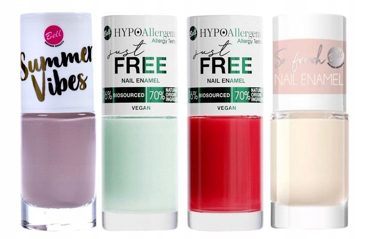 ﻿LAKIERY DO PAZNOKCI TRWAŁY MANICURE ZESTAW 4szt WYSOKA JAKOŚĆ BELL