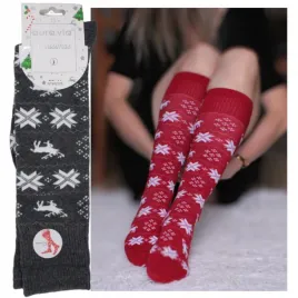 podkolanowki-swiateczne-renifery-i-gwiazdki-swiateczne-skarpety-grafitowe