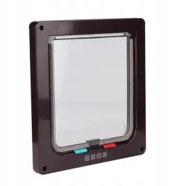 drzwi-z-klapa-dla-kota-brazowy-23-x-20-cm