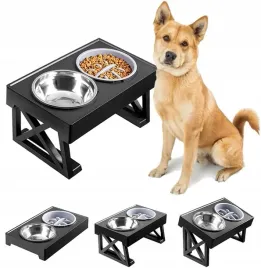 miska-dla-psa-podwojna-stojak-regulowana-wysokosc-pochyla-na-stojaku