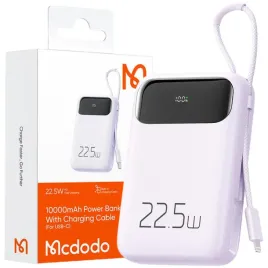 mcdodo-powerbank-10000mah-z-wyswietlaczem-usb-usb-c-225w-kabel-lightning