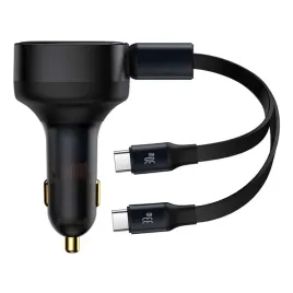ladowarka-samochodowa-2w1-33w-2x-usb-c-meskie-baseus-enjoyment-czarna