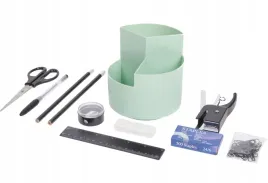 zestaw-przybornikow-przybornik-organizer-na-biurko-dlugopis-nozyczki-zielon