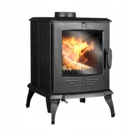piec-kominek-piecyk-zeliwny-koza-nowoczesny-wolnostojacy-79kw-komin-czarny