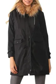 kurtka-damska-dewberry-zimowa-parka-czarna