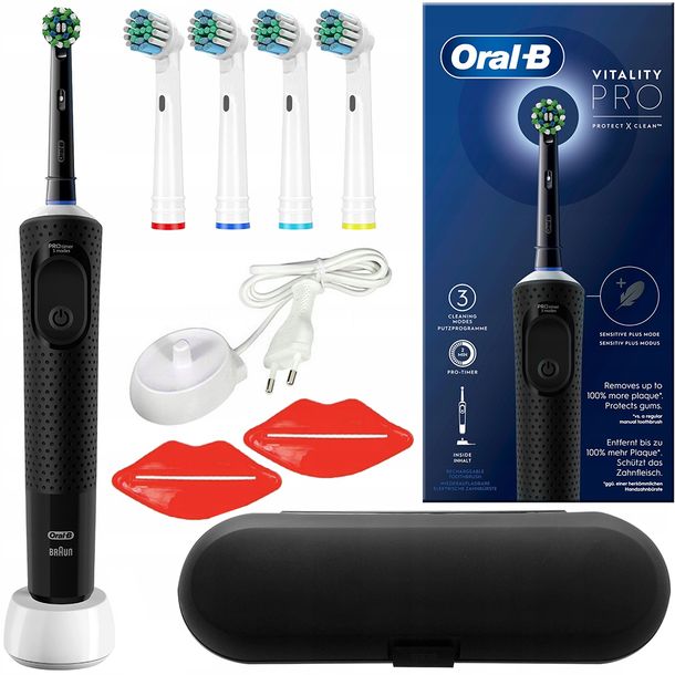 Oral-B Vitality Pro D103 Protect X Clean (Cross Action Black) + 4 zam. prec