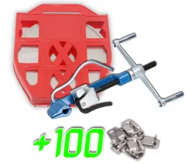 Zdjęcie produktu Bandownica napinacz taśma stalowa zaciski klamerki ZESTAW