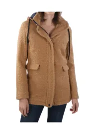plaszcz-damska-giorgio-di-mare-brazowy-sherpa-z-kapturem