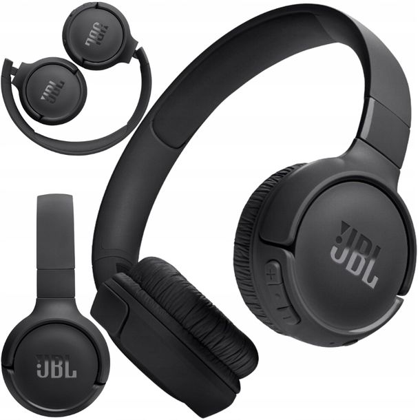 SŁUCHAWKI NAUSZNE JBL TUNE 520BT CZARNE 57h PURE BASS BLUETOOTH 5.3