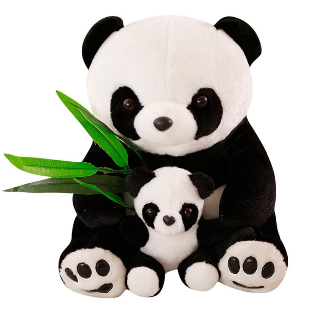 Duży Miś Gigant Maskotka pluszowa Panda z dzieckiem 70 cm - ERLI.pl