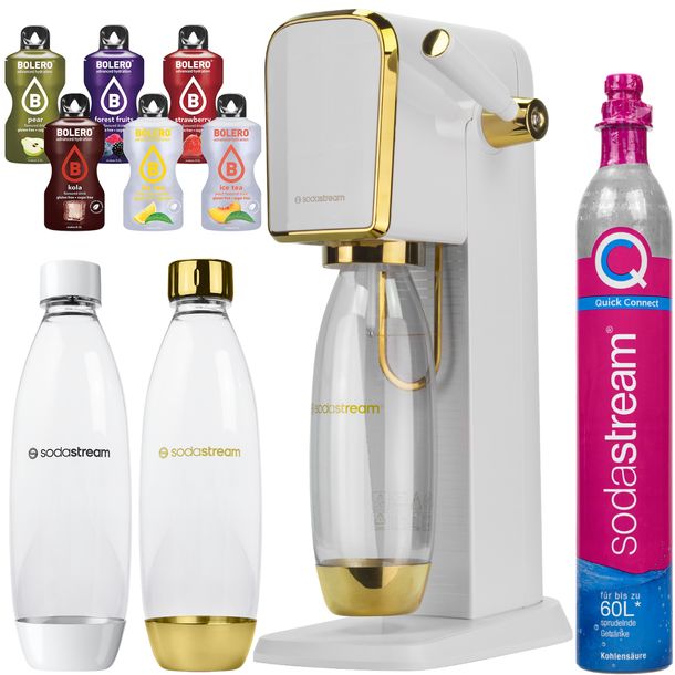 Saturator SodaStream Art White/Gold jedna butelka +  Butelka Sodastream Pet