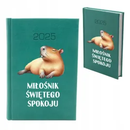 kalendarz-a5-2025-nowosc-ksiazkowy-turkus-smieszny-capybara-dzienny-planer