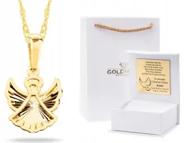 zloty-medalik-lancuszek-chrzest-komunia-swieta-585