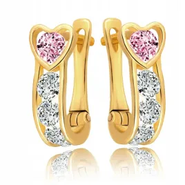 zlote-kolczyki-333-serca-angielskie-zapiecia-dla-dziewczynki-zloto