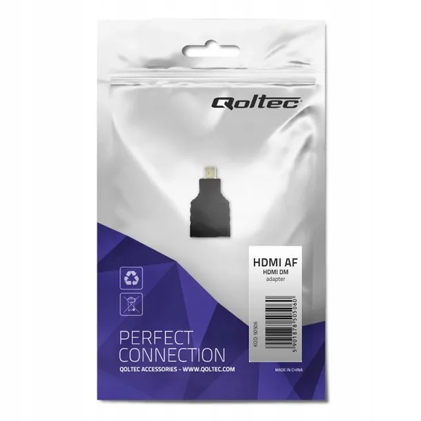 qoltec-adapter-hdmi-a-zenski-or-micro-hdmi-d-meski-waga-z-opakowaniem-0-014-kg