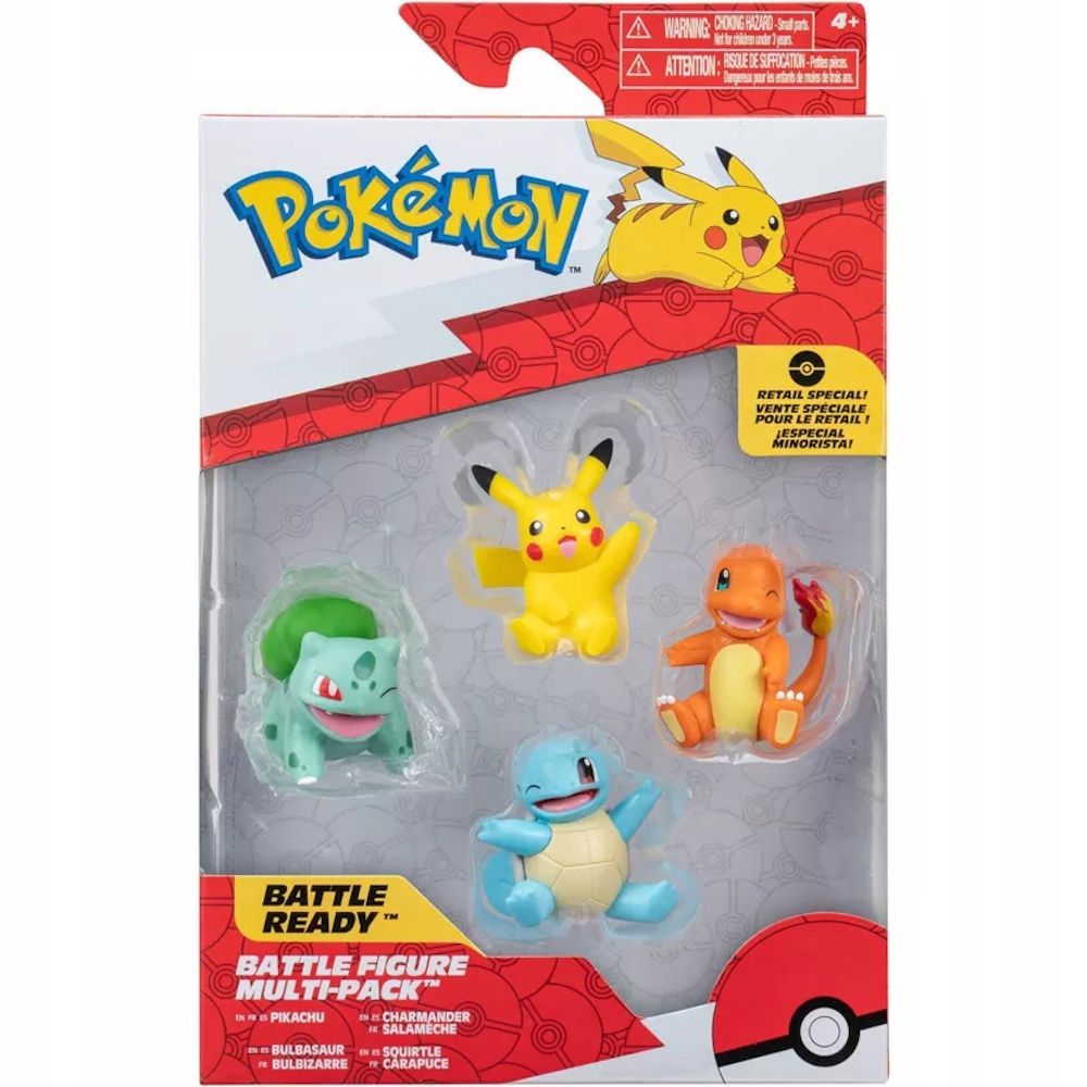 Pokémon Multipack 10 Pack - Pikachu, Squirtle, Bulbasaur, Charmander, Froakie, Yamper, Gible, Growlithe, Oddish, Cinderace