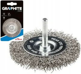 graphite-szczotka-druciana-tarczowa-75mm-z-trzpieniem-na-wkretarke-57h602