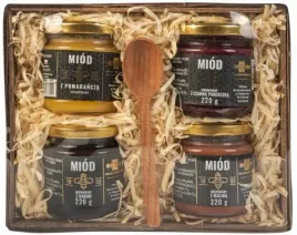 zestaw-miodow-kremowanych-880g-kosz-prezentowy-prezent-na-dzien-babci