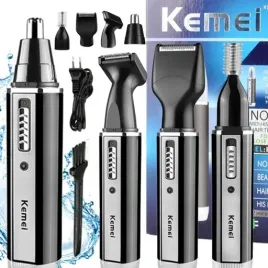 maszynka-trymer-4w1-do-wlosow-brody-nosa-brwi-kemei-4-nakladki