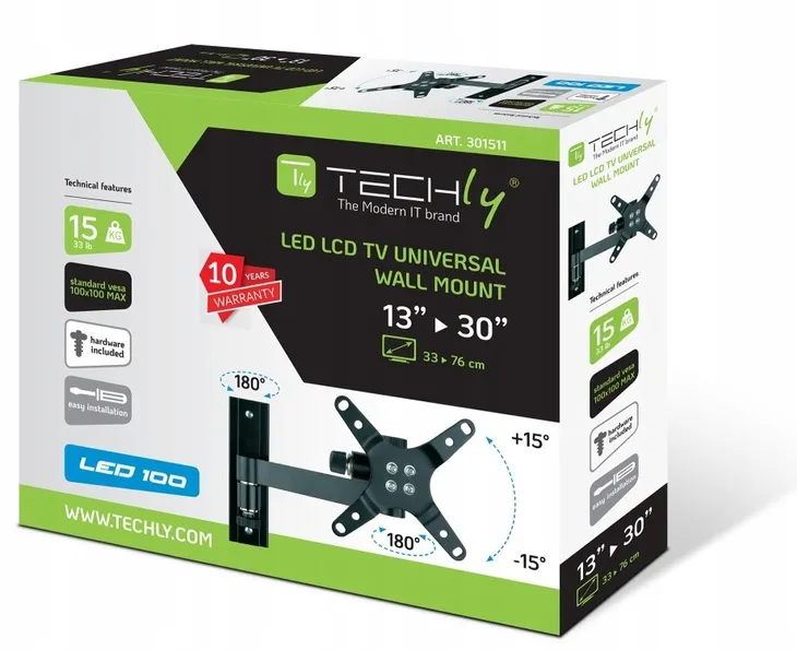 uchwyt-scienny-techly-13-30-15kg-obrotowy-typ-uchylny
