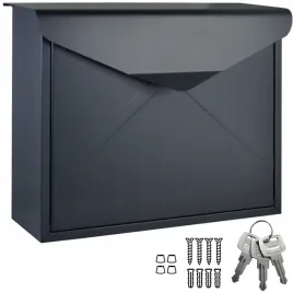 skrzynka-na-listy-pocztowa-premium-antracyt-mat-duza-c4-3-klucze-wkrety