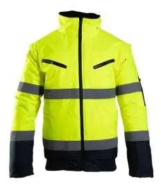 zimowa-kurtka-robocza-ocieplana-2w1-odblaskowa-kaptur-bomber-oab2-zol-m