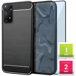 etui-do-xiaomi-redmi-note-12-pro-4g-czarne-pancerne-karbon-szklo-9h