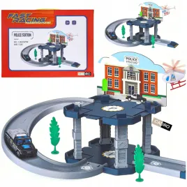 garaz-parking-zabawka-zjezdzalnia-auta-helikopter-autko-posterunek-policji