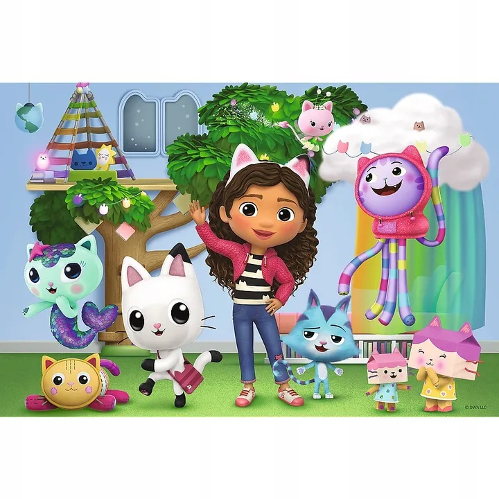 PUZZLE 100 UKŁADANKA KOCI DOMEK GABI GABBYS DOLLHOUSE KOTKI KOT 6 ...