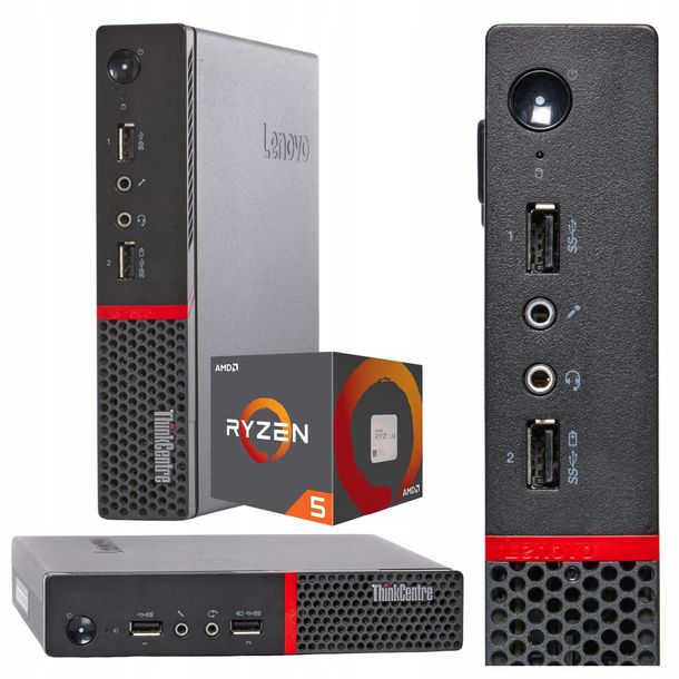 ﻿Komputer Lenovo ThinkCentre M715Q Tiny AMD Ryzen 5 16/512SSD Win11 mały