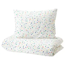 ikea-mojlighet-komplet-poscieli-150x200-50x60-cm-bialy-mozaika