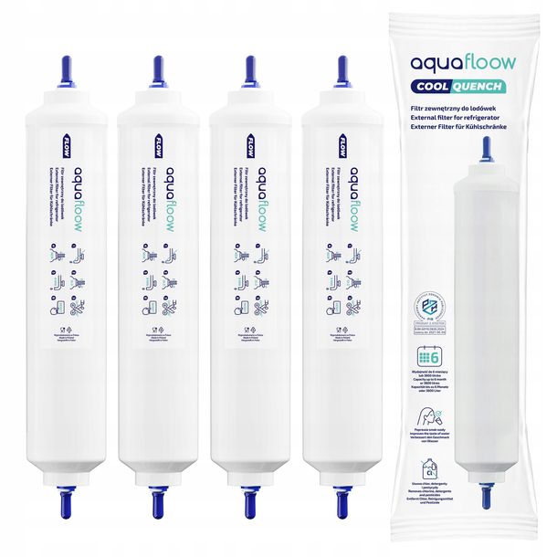 ﻿4x Filtr zewnętrzny Aquafloow do lodówki Samsung - zamiennik DA29-10105J