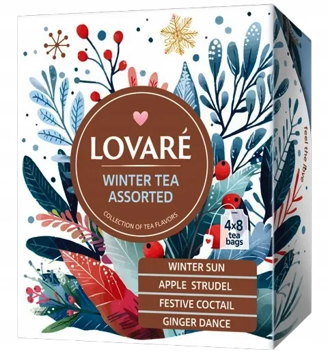 LOVARE Zestaw Winter Tea Assorted 4 smaki 32 szt. NOWE SMAKI