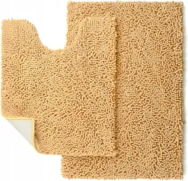 2x-dywaniki-lazienkowe-shaggy-bezowe-zestaw-50x80-60x40
