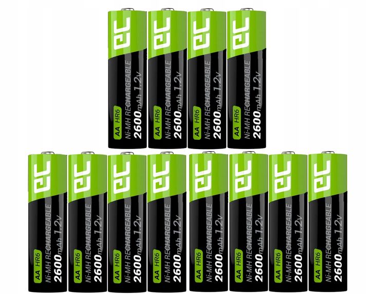 12x AKUMULATORKI BATERIE AA R6 2600 mAH