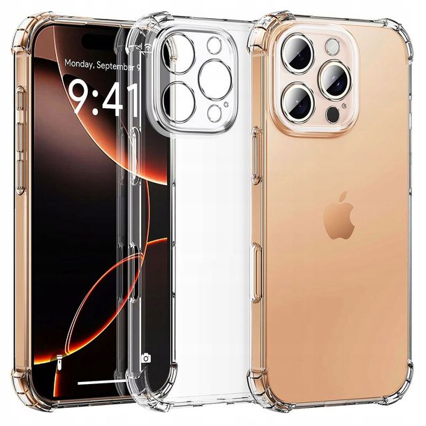 ETUI DO APPLE IPHONE 16 PRO OBUDOWA CLEAR ANTI-SHOCK WZMACNIANE PANCERNE