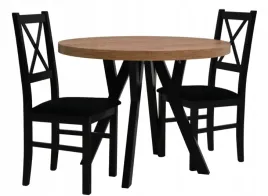 stol-rozkladany-100x100-200cm-2-krzesla-lite-drewno-tapicerowane-siedzisko
