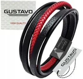 bransoletka-skorzana-czerwona-splot-grawer-prezent