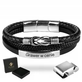 bransoletka-meska-czarna-ze-skory-srebrna-grawer-prezent-dla-meza-chlopaka