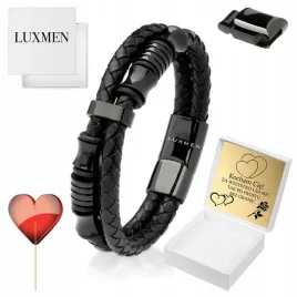 skorzana-bransoletka-meska-czarna-tytanowa-stal-z-grawerem-regulowana-mocna