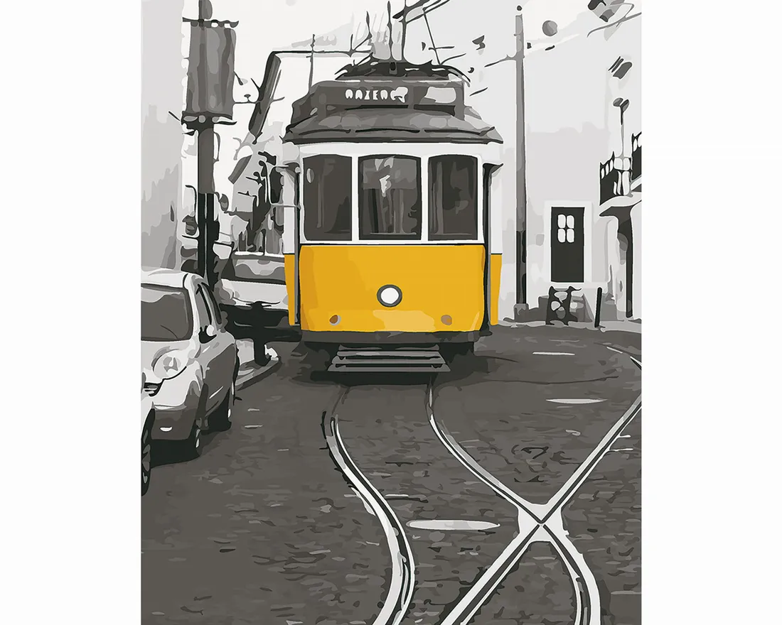 zolty-tramwaj-malowanie-po-numerach