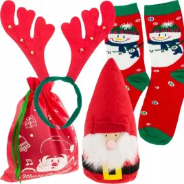 zestaw-swiateczny-rogi-renifera-skarpetki-krasnal-gnom-worek-prezentowy