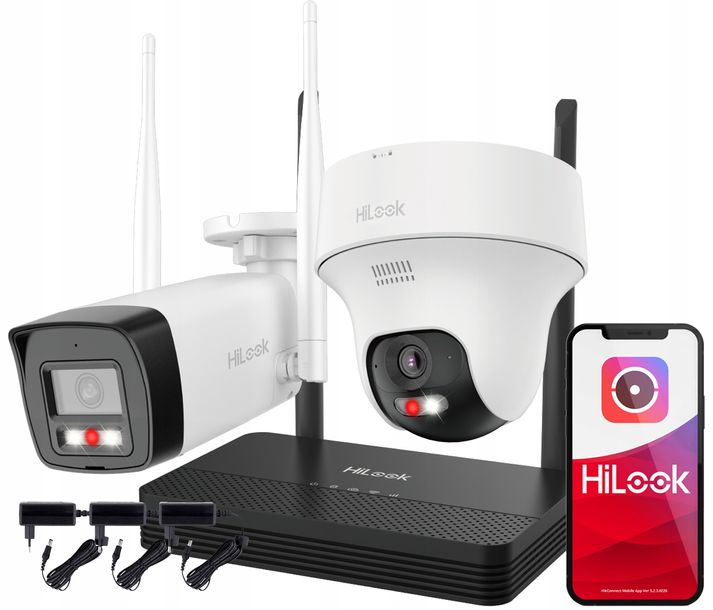 Monitoring WiFi 2MPx EasyLink HiLook by Hikvision WIFIKIT-BT2-4CH 2x Kamera