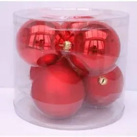 vitbis-bombka-szklana-fi-80-6-szt-tuba-czerwony-blysk-mat
