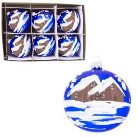 szklane-niebieskie-bombki-choinkowe-recznie-malowany-domek-kpl-6-szt-8-cm