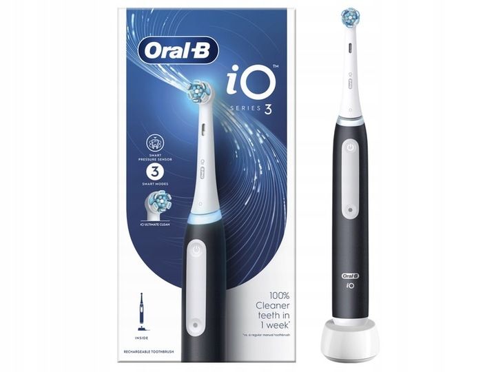 Oral-B iO 3 Black Szczoteczka elektryczna stworzona w technologii Braun