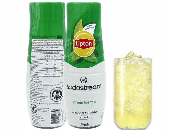 SYROP SODASTREAM LIPTON GREEN ICE TEA DO SATURATORA 9L NAPOJU z 440ml