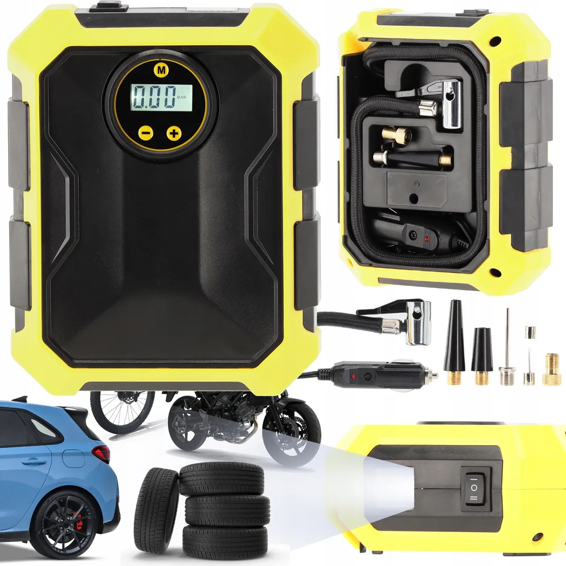 cyfrowy-kompresor-samochodowy-sprezarka-pompka-do-samochodu-100w-12v-lampka