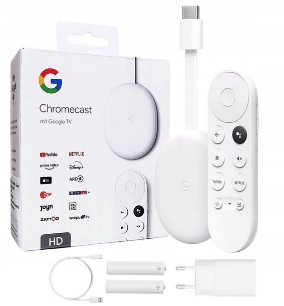 ﻿ODTWARZACZ GOOGLE CHROMECAST 4 SMART TV FHD WYBIERANIE GŁOSOWE